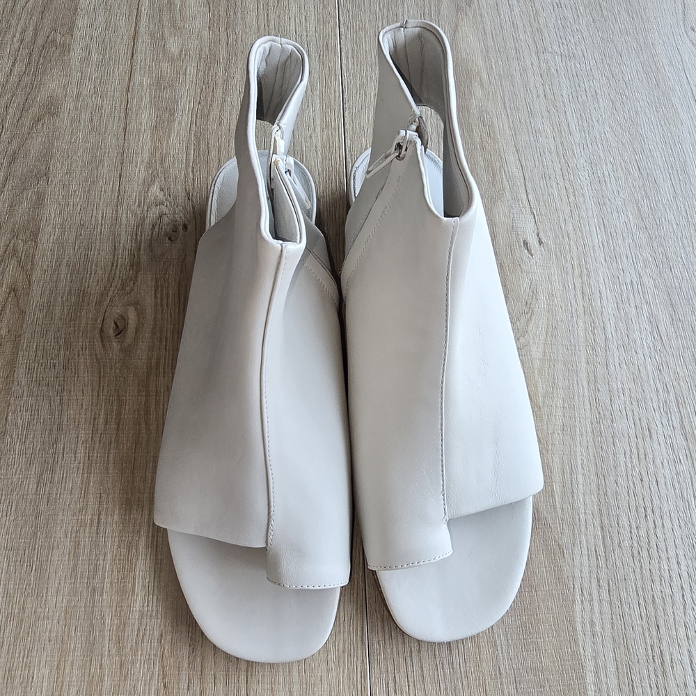 Vince Maro San Remo Lux Leather Sandals Off White Size 8M - Picture 3 of 10